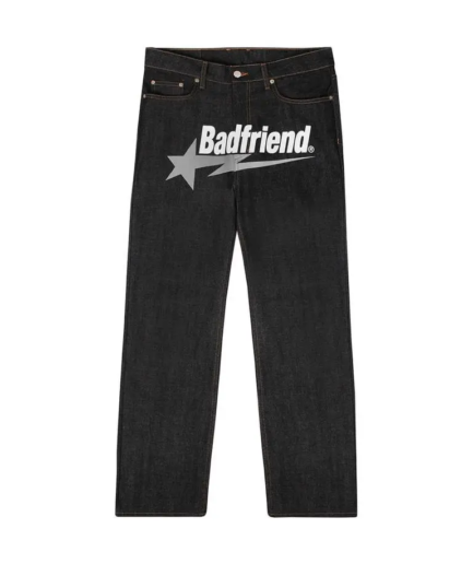 Badfriend Star Jeans Black Gray white
