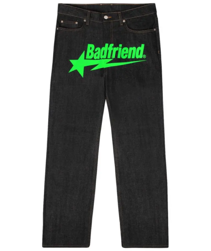Badfriend Star Jeans Black Green