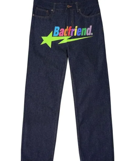 Badfriend Star Jeans Black Green Multi