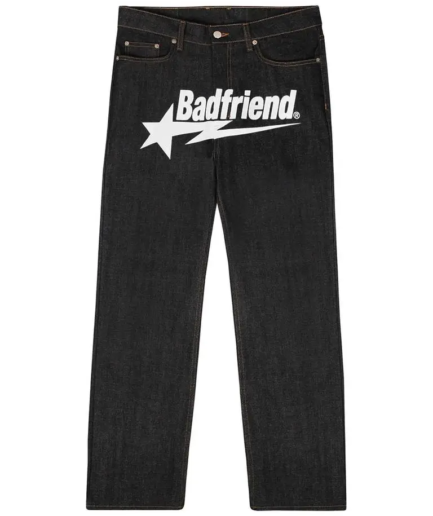 Badfriend Star Jeans Black White